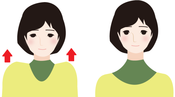 肩が上がった姿勢